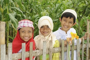 Some Indonesian children dressed for Eid prayers. ©iStock