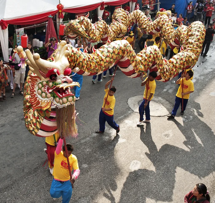 A small Chinese New Year dragon beginning its dance. ©Getty