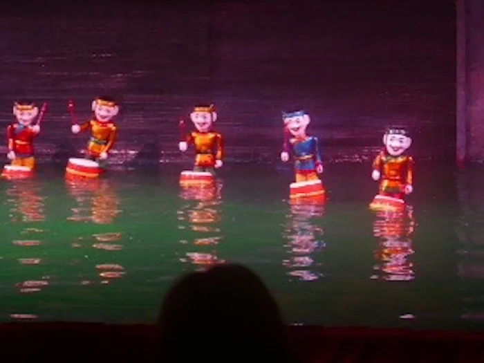 A water puppet 'band' performing. ©kidcyber