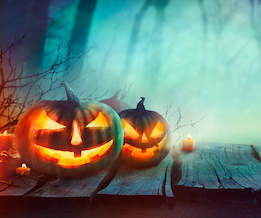 A carved pumpkin with a light inside make a scary Jack-O-Lantern ©iStock