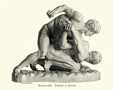 Statue of ancient wrestlers ©iStock