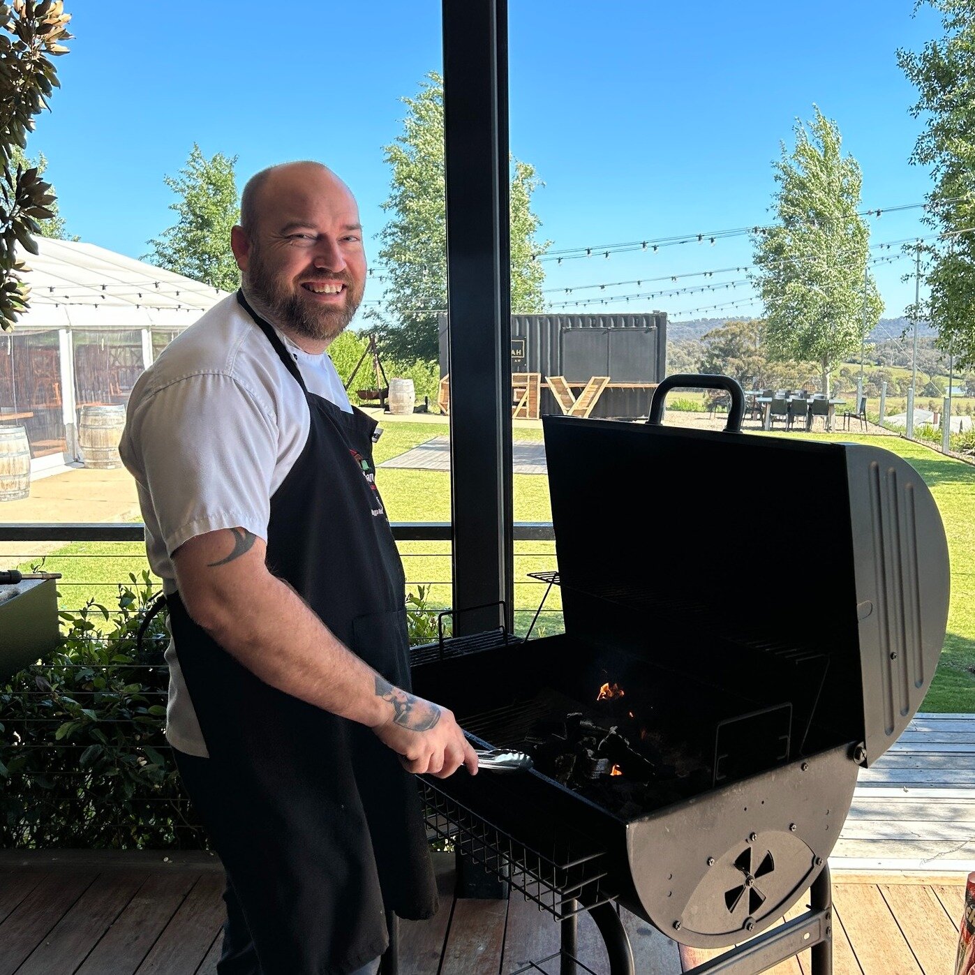 Shep in one of his favourite places, at the BBQ!
Have you checked out Shep's @mr.lawrencewagga cafe and @hidewagga Restaurant?

#foodiam #foodies #waggafoodies #wagga #waggawagga #riverina #visitwagga #hidewagga #waggafood #steakhouse #cafe