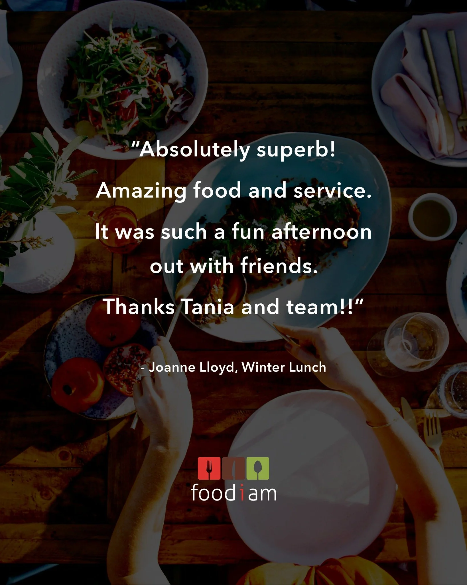 We're so pleased that our guests enjoyed our Winter Lunch  as much as we did! Thanks Joanne for this lovely testimonial!