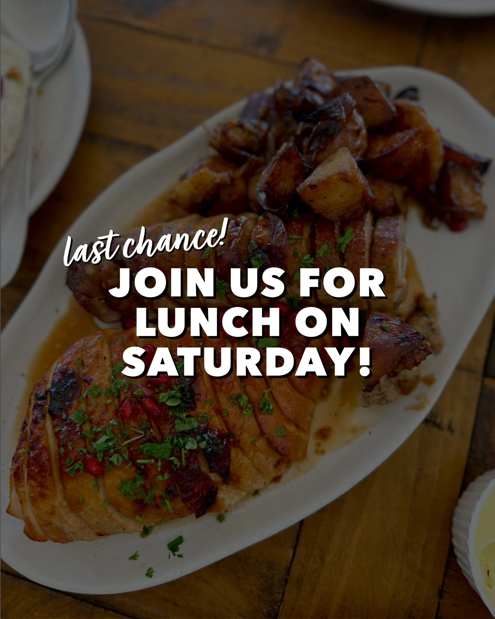 LAST CHANCE... to join us for lunch in 2026!

Join us on Saturday for our final lunch for the year.
Bookings and menu 👉 event link in bio

Bookings close COB Wednesday.