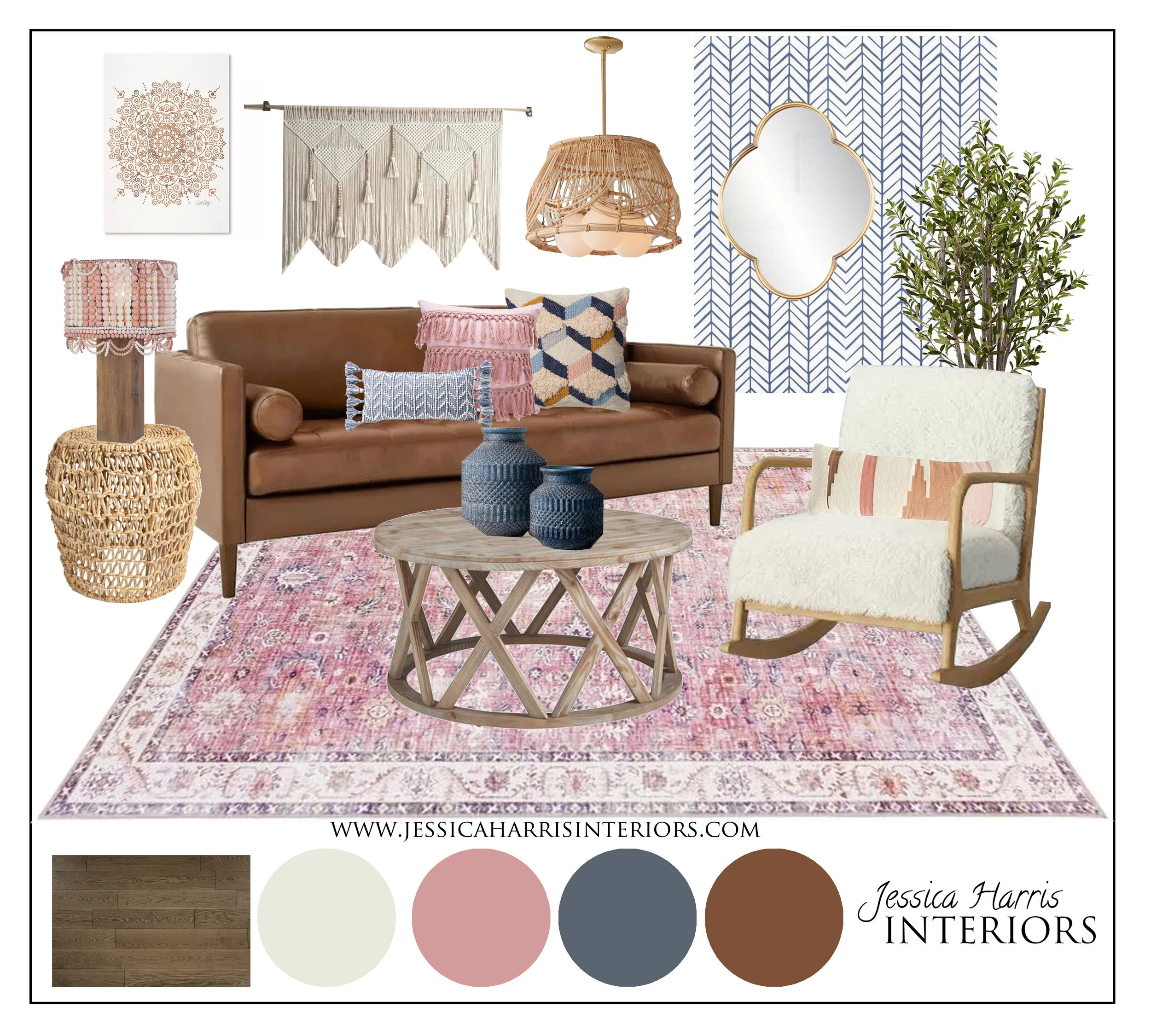 A Shoppable Modern Boho Living Room