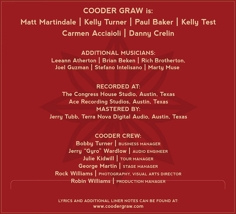 Love To Live By 16 Cooder Graw