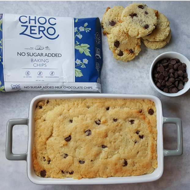 KETO RECIPE: Chewy Chocolate Chip Cookies or Bars!