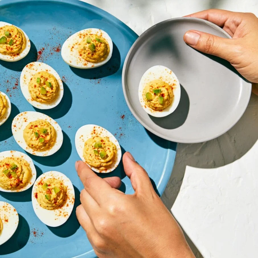 KETO INSTANT POT RECIPE: Bloody Mary Deviled Eggs