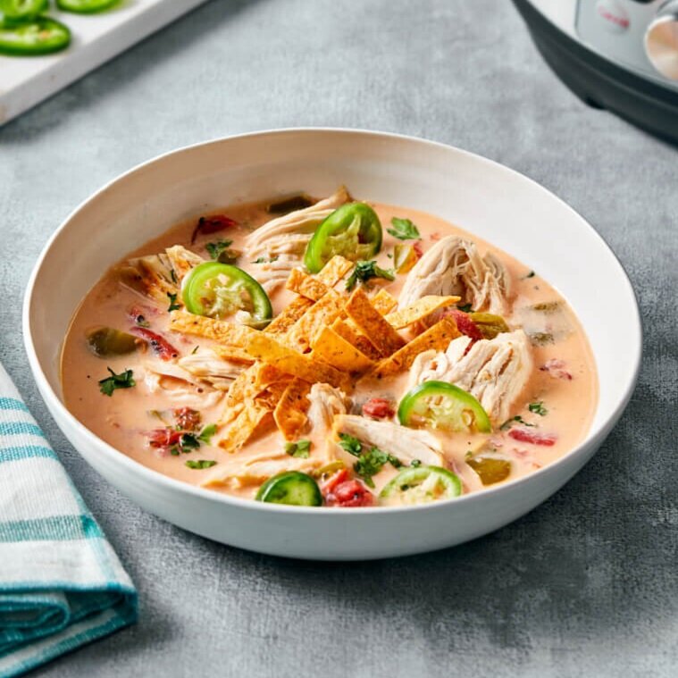 KETO INSTANT POT RECIPE: Chicken Low-Carb Tortilla Soup