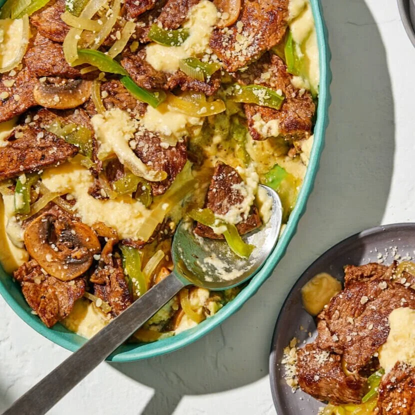 KETO INSTANT POT RECIPE: Three-Cheese Philly  Cheesesteak Casserole