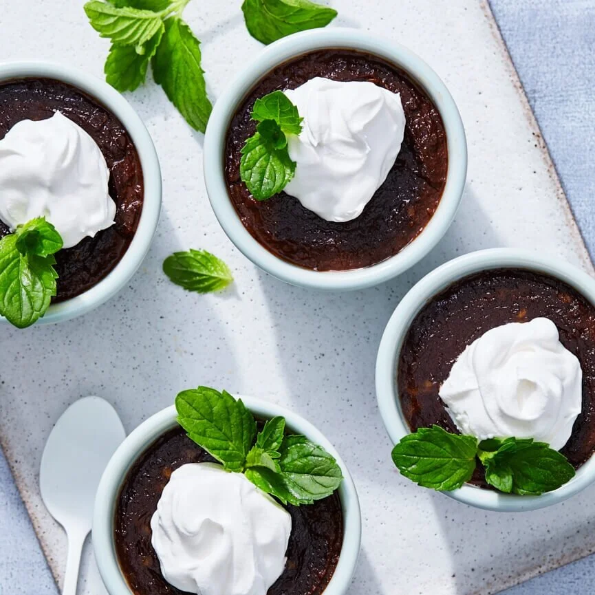 KETO INSTANT POT RECIPE: Dark Chocolate–Espresso Mousse  with Mint Whipped Cream