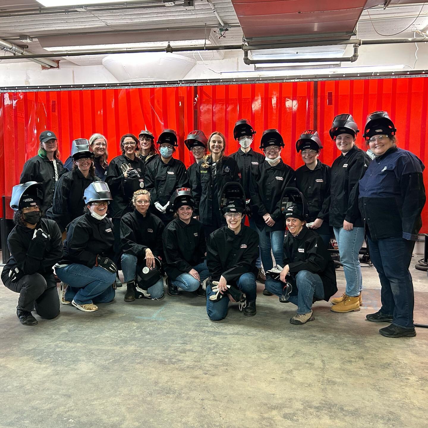 Women Who Weld held another sold out, Single-Day Introductory Workshop at our facility in NYC yesterday in which *18* participants - we increased our capacity yet again! -  learned the fundamentals of gas metal arc welding! Our next Introductory Work