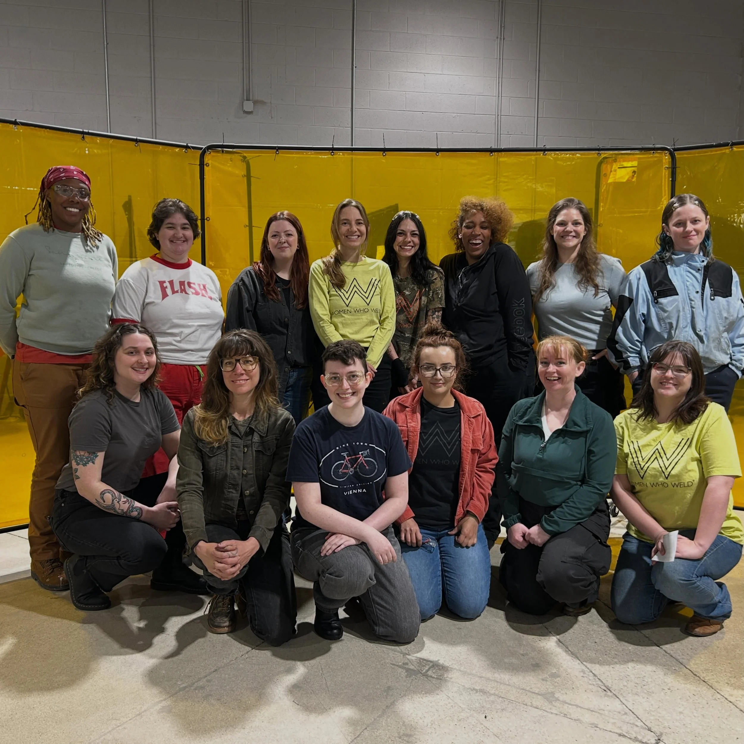 Women Who Weld trained 31 people to weld this past week!!! We increased our training capacity in our introductory and intensive welding training programs, and yesterday we concluded our largest Week-Long Intensive Training Class with 11 participants 