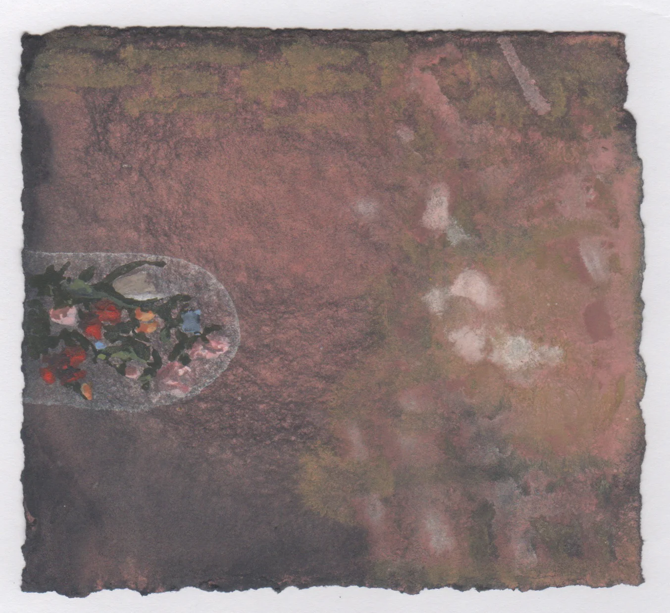 Vase II | Gouache and acrylic on paper | 4 1/4 x 3 3/4 inches | 2014