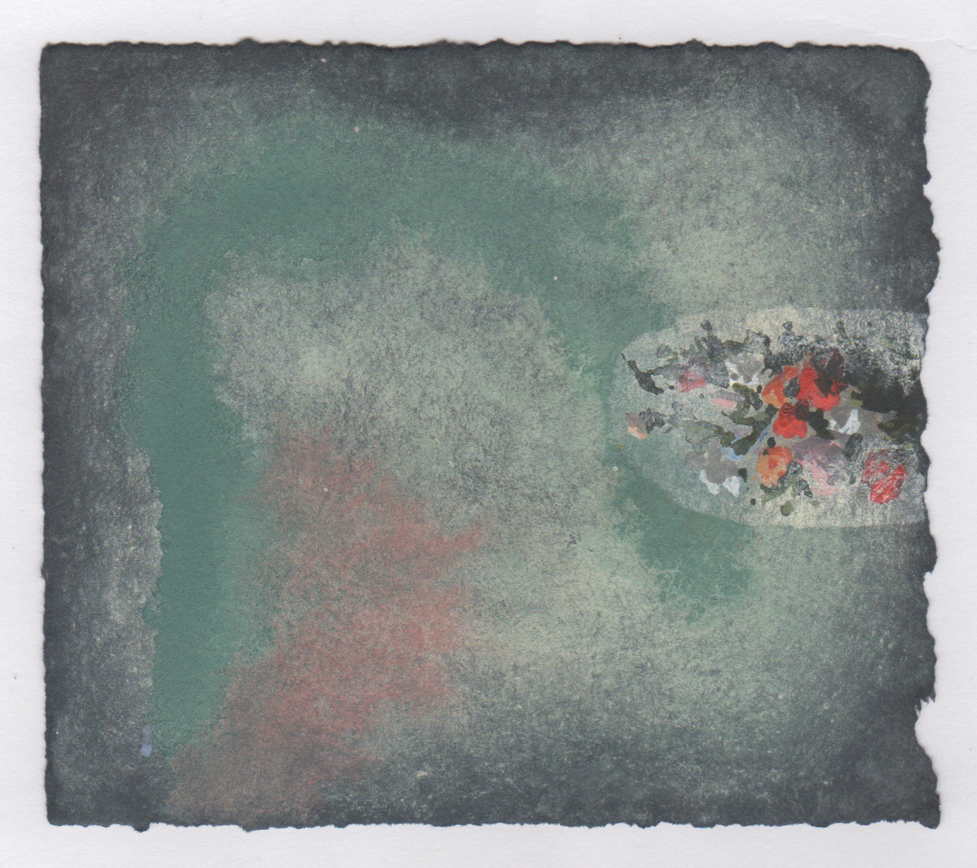 Vase I | Gouache and acrylic on paper | 4 1/4 x 3 3/4 inches | 2014