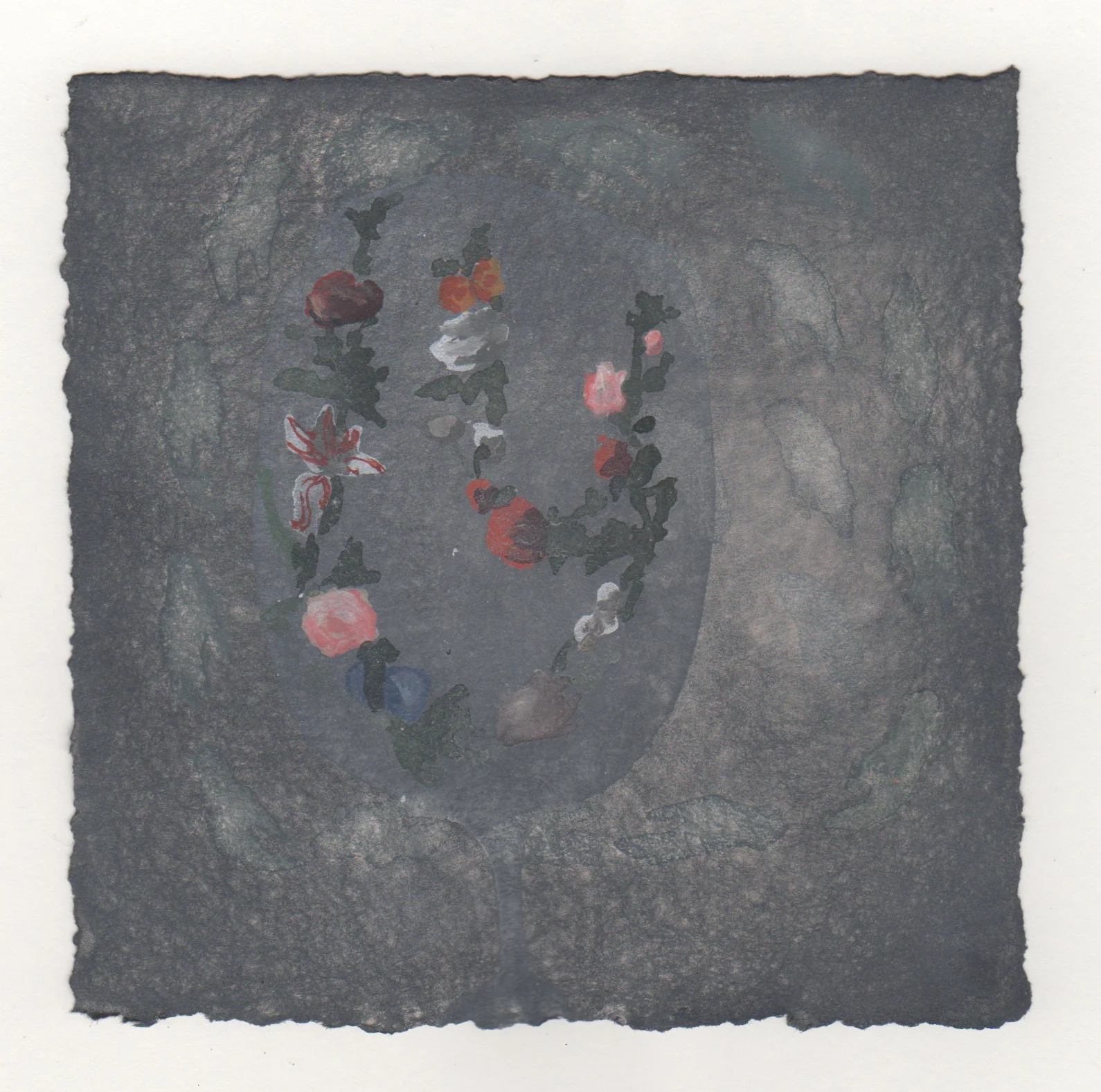Mirrored Hands | gouache on paper | 4 1/2 x 4 1/2 inches | 2014