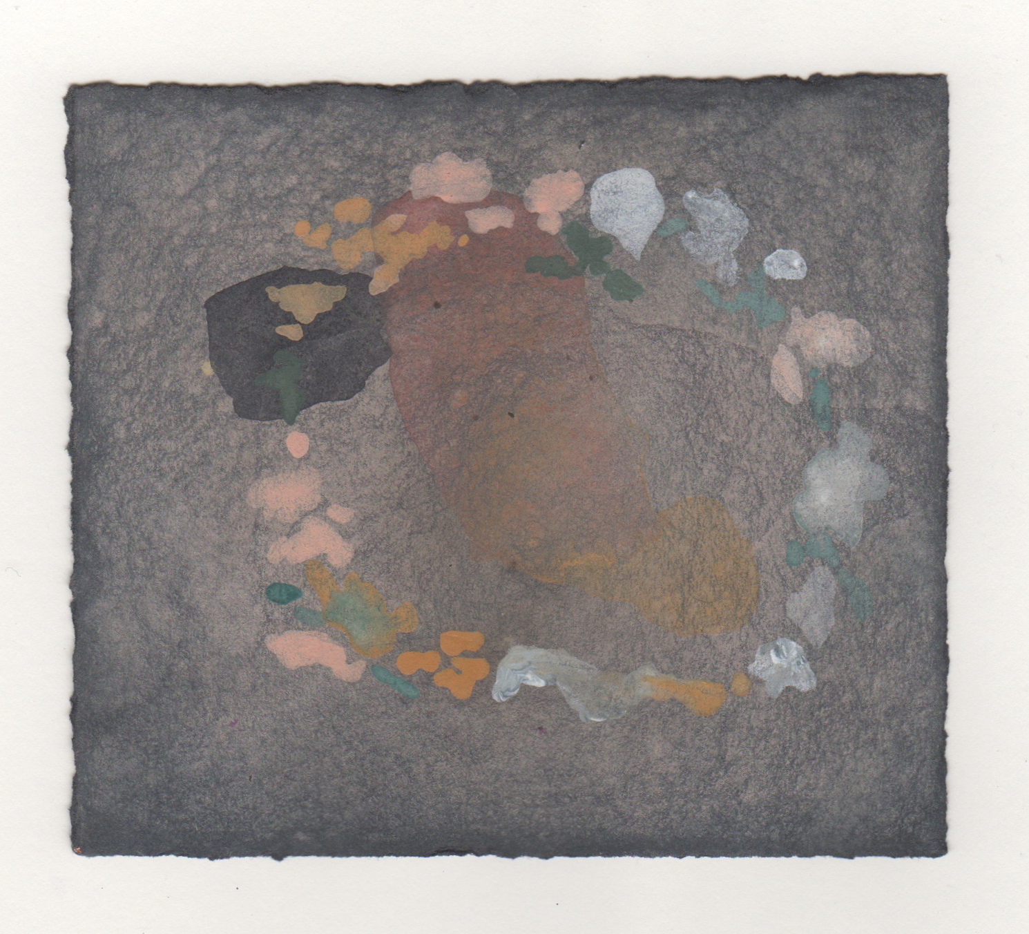 Night Pool | gouache on paper | 4 1/2 x 3 3/4 inches | 2014