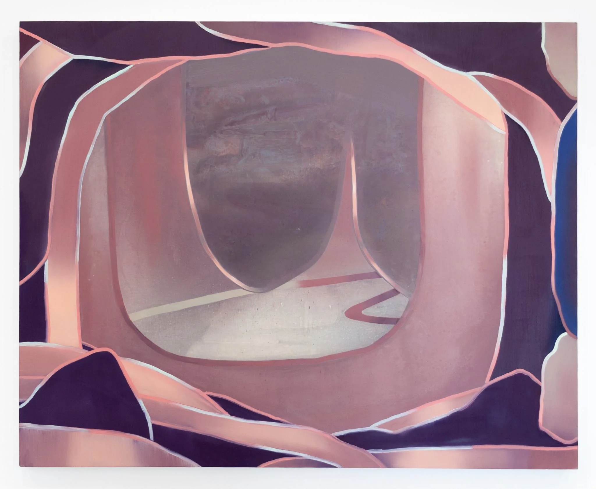   Amethystine Frame  |&nbsp;Oil and acrylic on canvas |&nbsp;48 x 60 inches |  2015    