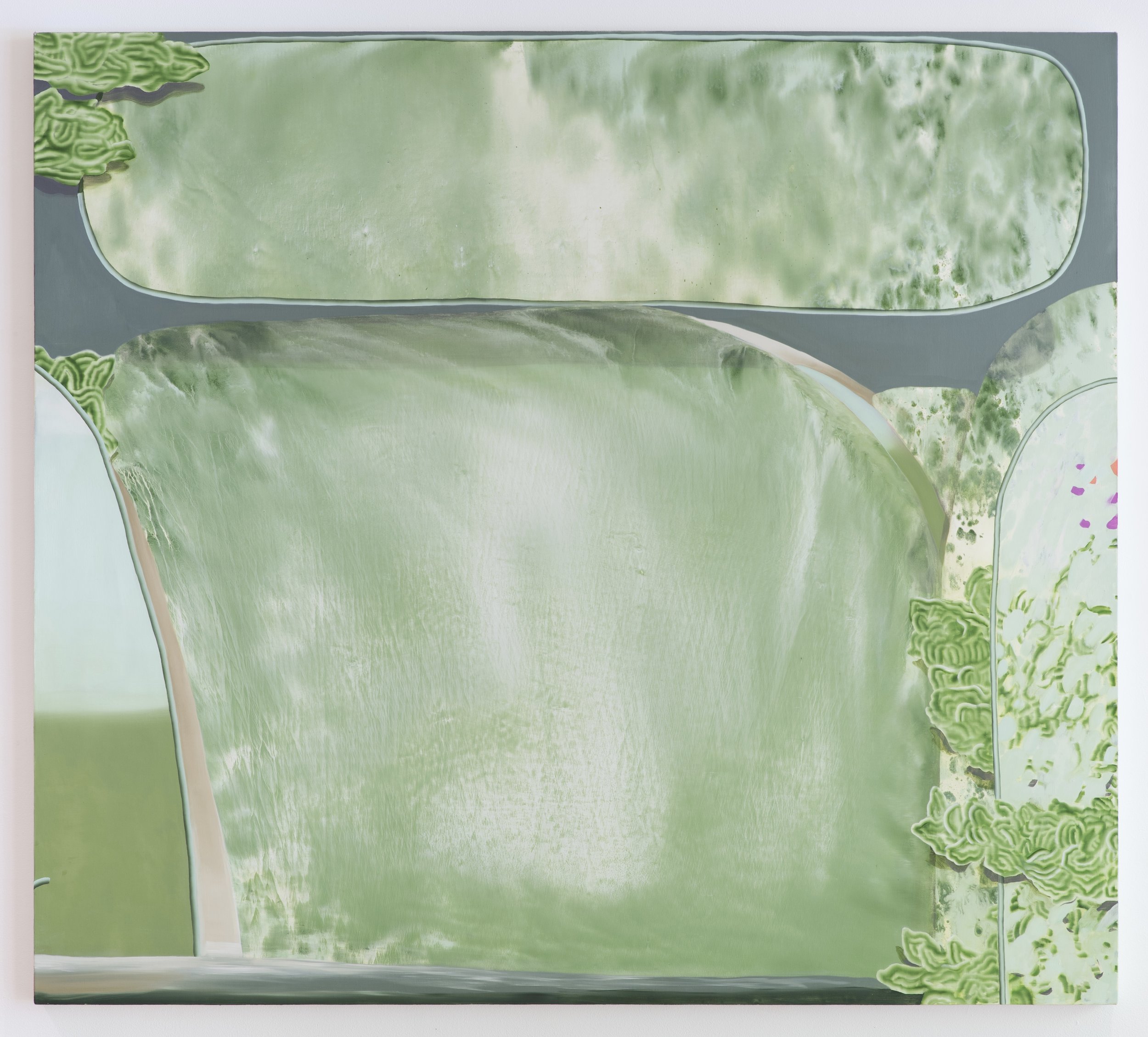 Green Lunation | oil on canvas | 54 x 60 inches | 2017