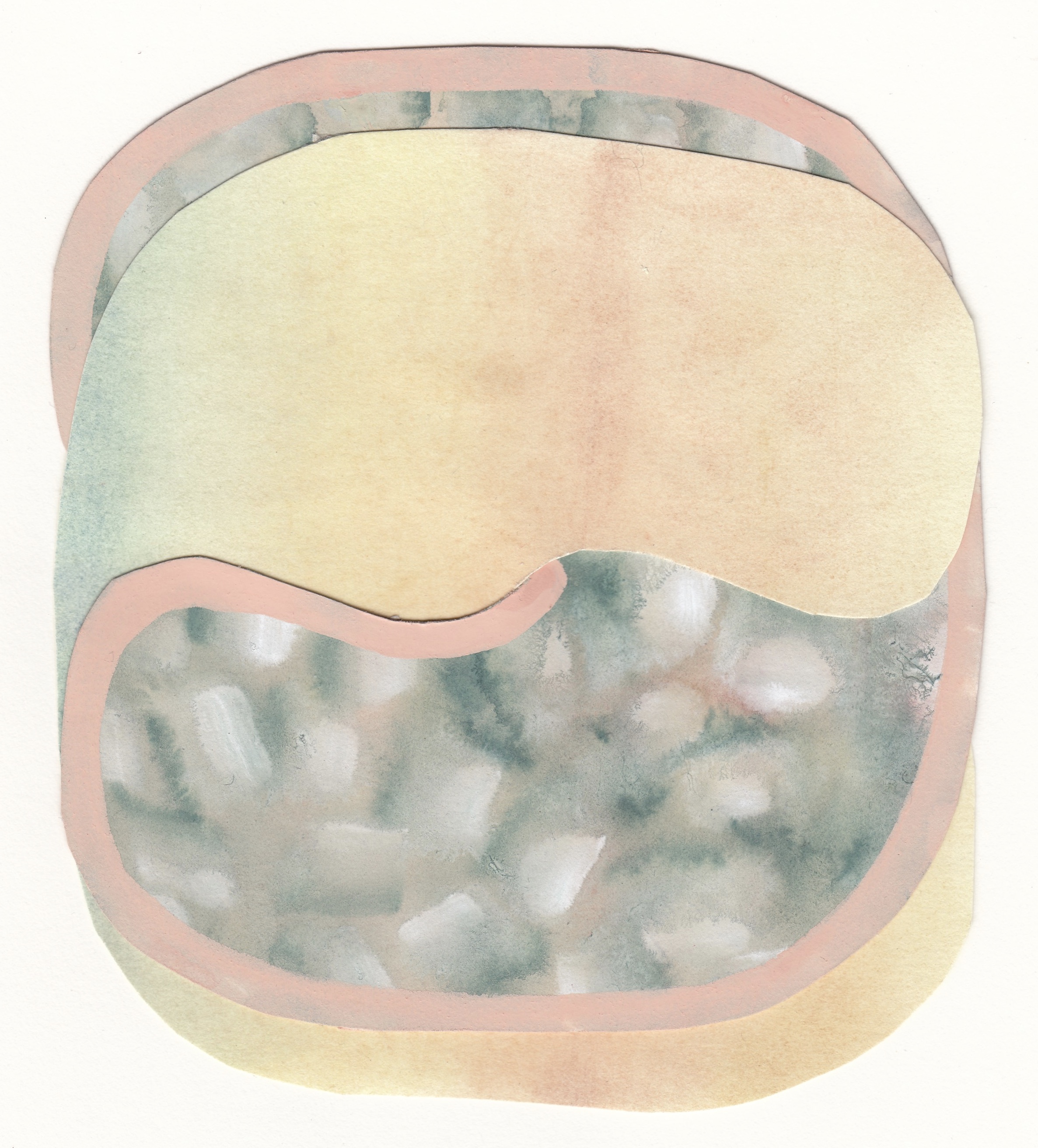 Osculate | watercolor and gouache on paper | 5 ¼ x 6 inches | 2018