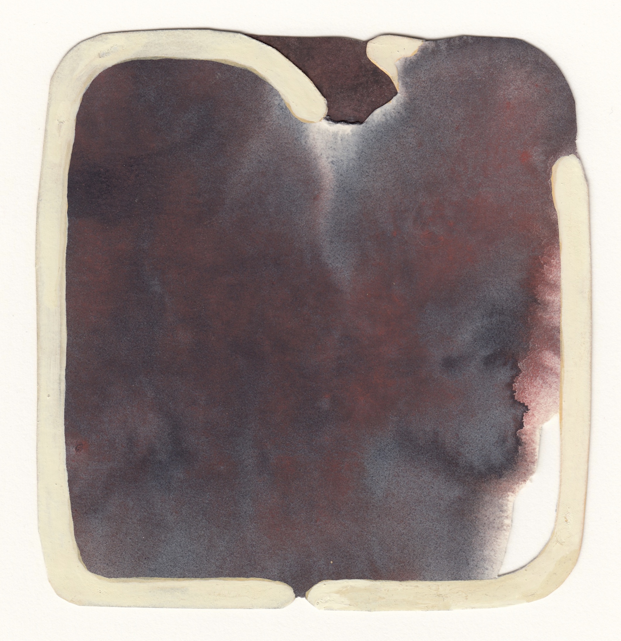 Nox | watercolor and gouache on paper | 4 ¼ x 4 ¼ | 2018