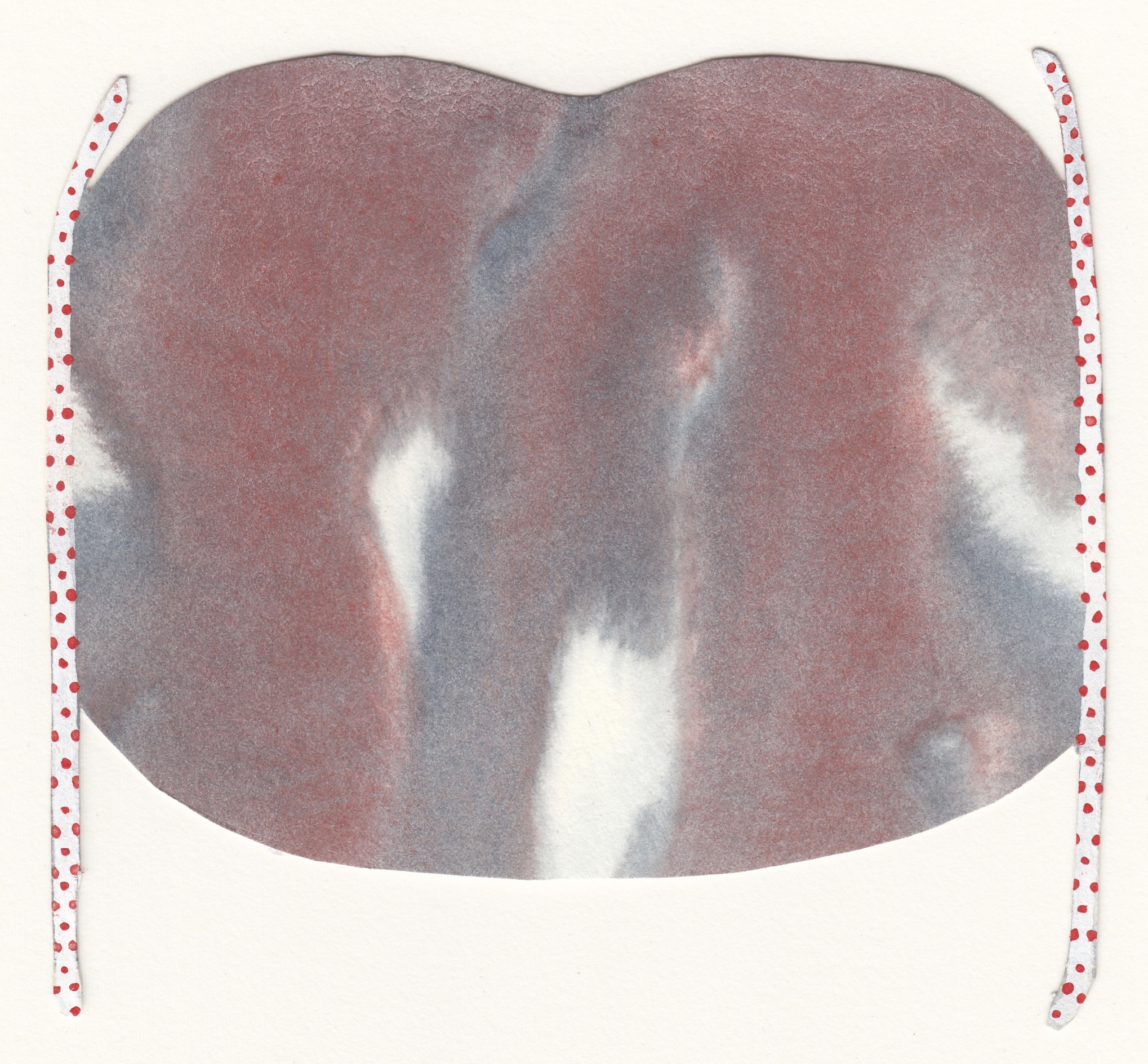 Coral Suit | watercolor and gouache on paper | 4 ¾ x 4 ½ inches | 2018