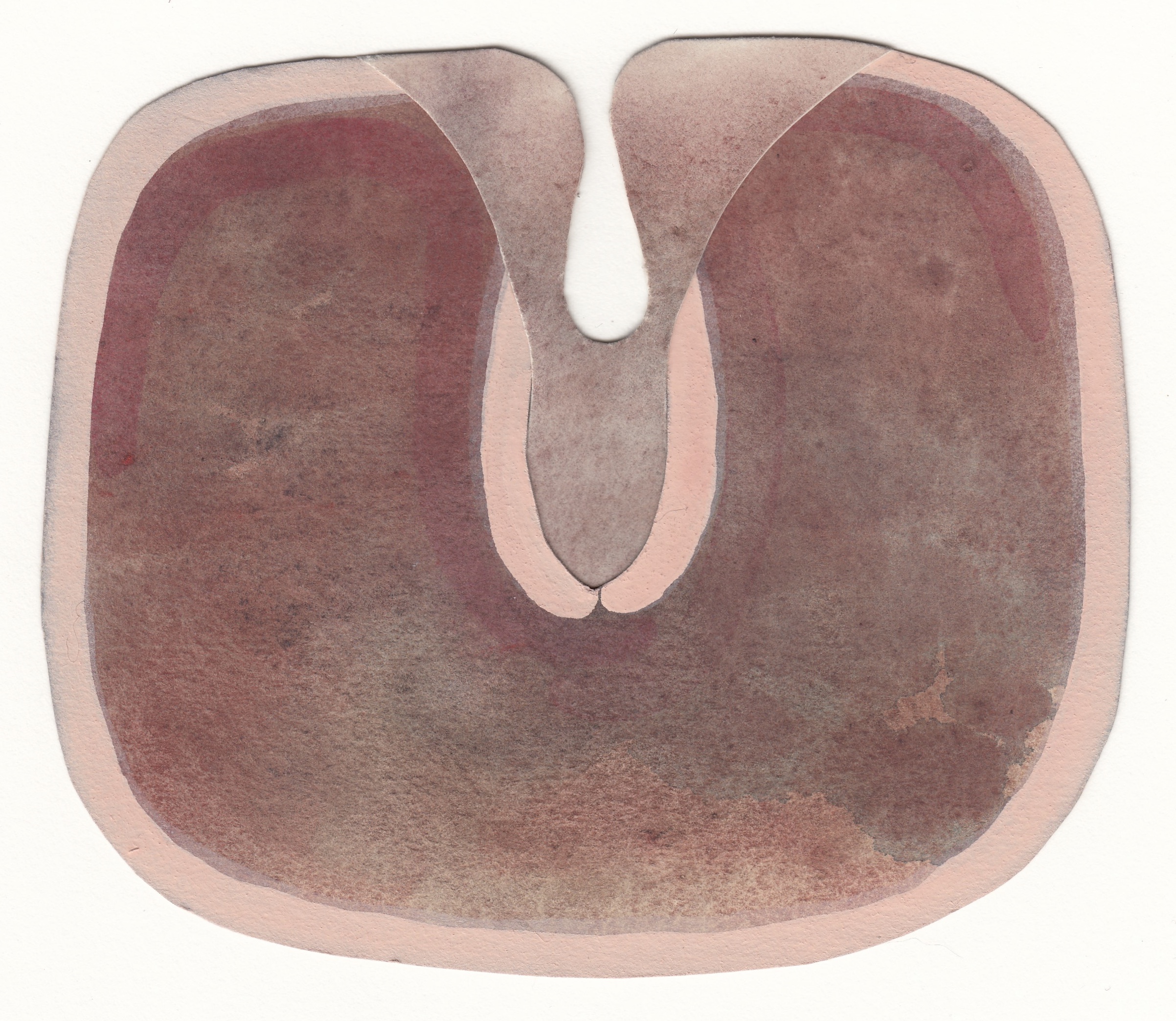Pink Horseshoe | watercolor and gouache on paper | 5 ½ x 4 ¾ inches | 2018