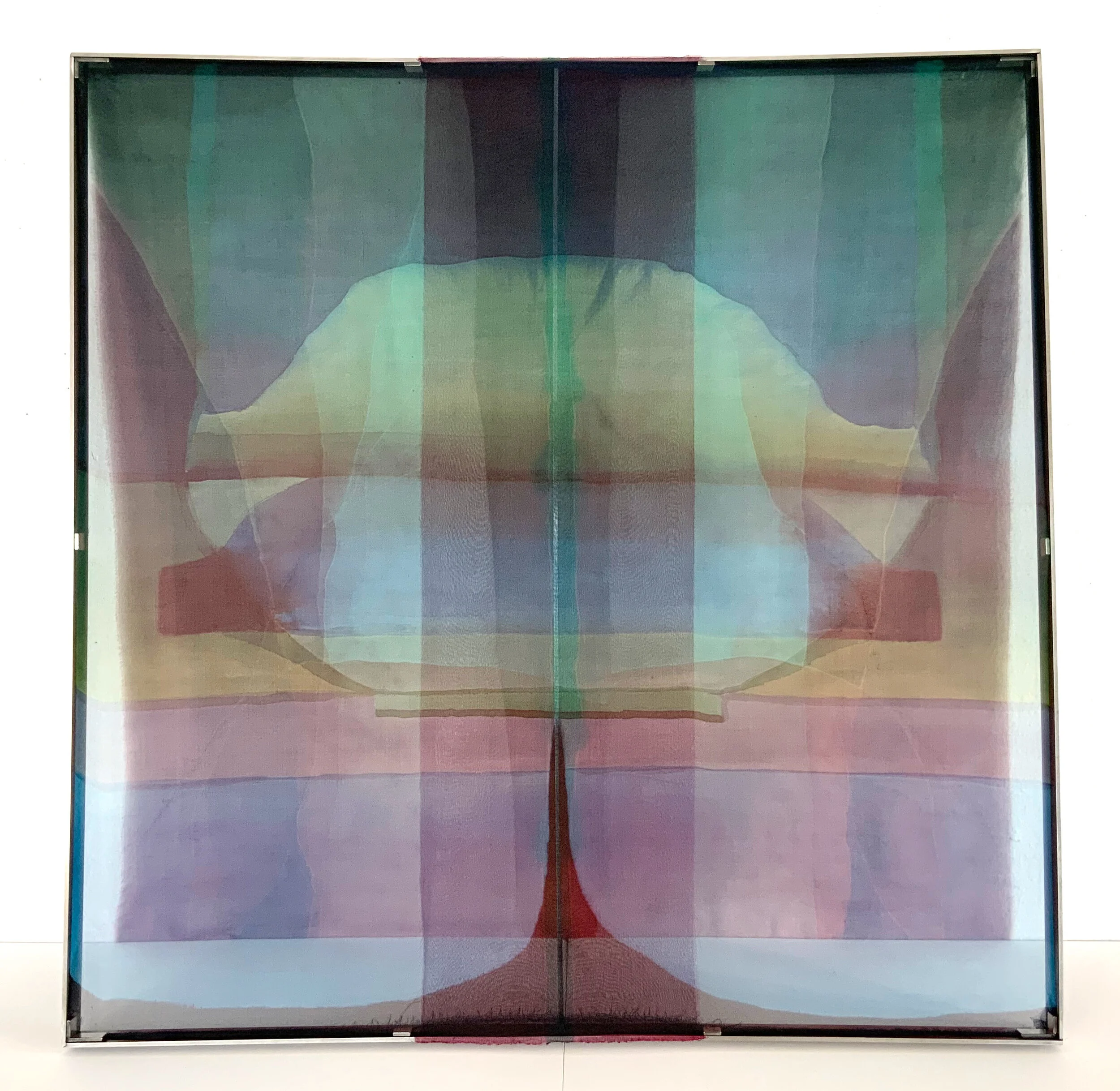  Salt Drink | painted silk and steel | 28 x 28 inches | 2021 