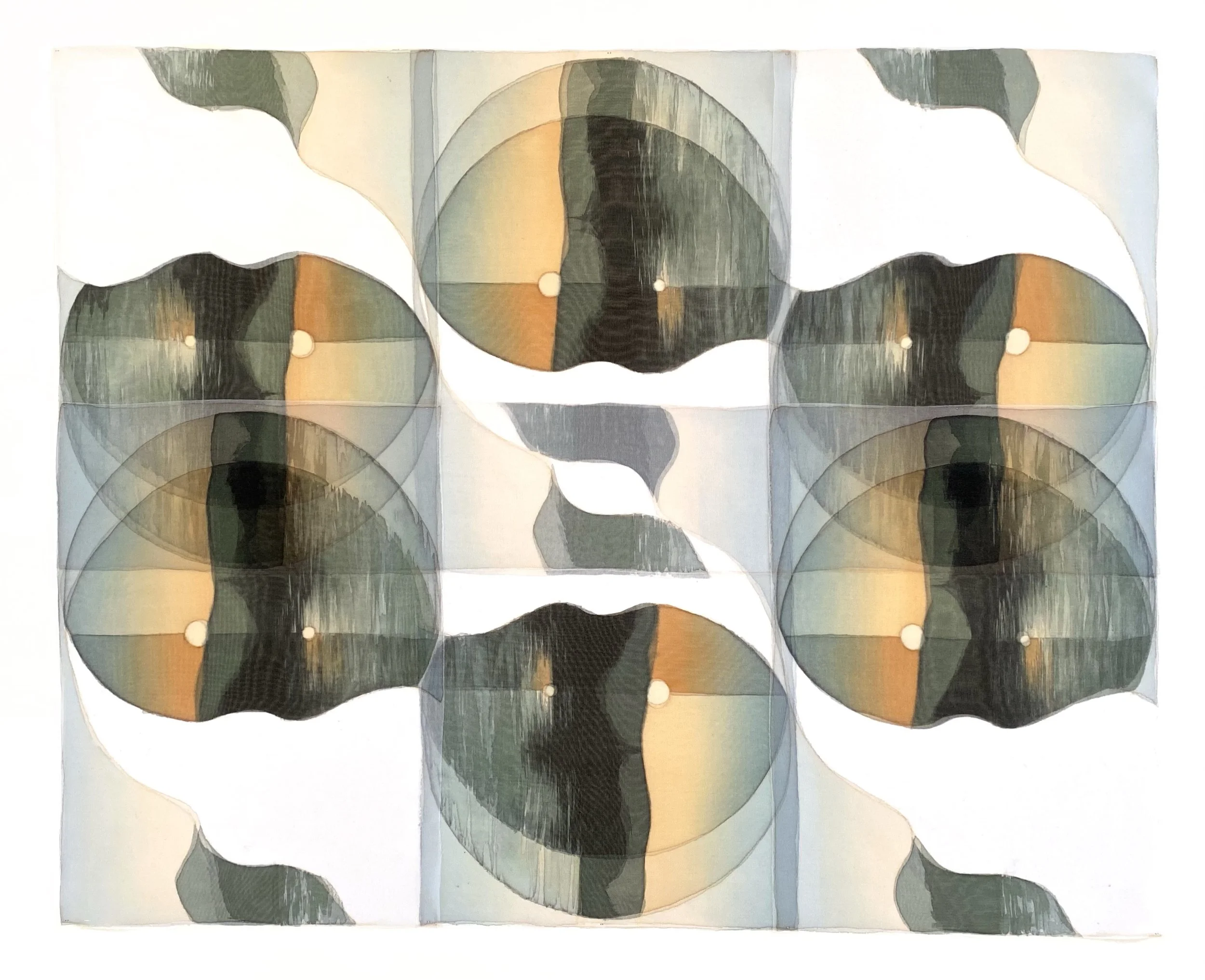  Holding River Pocket | dye on silk | 26 x 32 inches (32 3/4” x 39 1/4” Framed) | 2023  