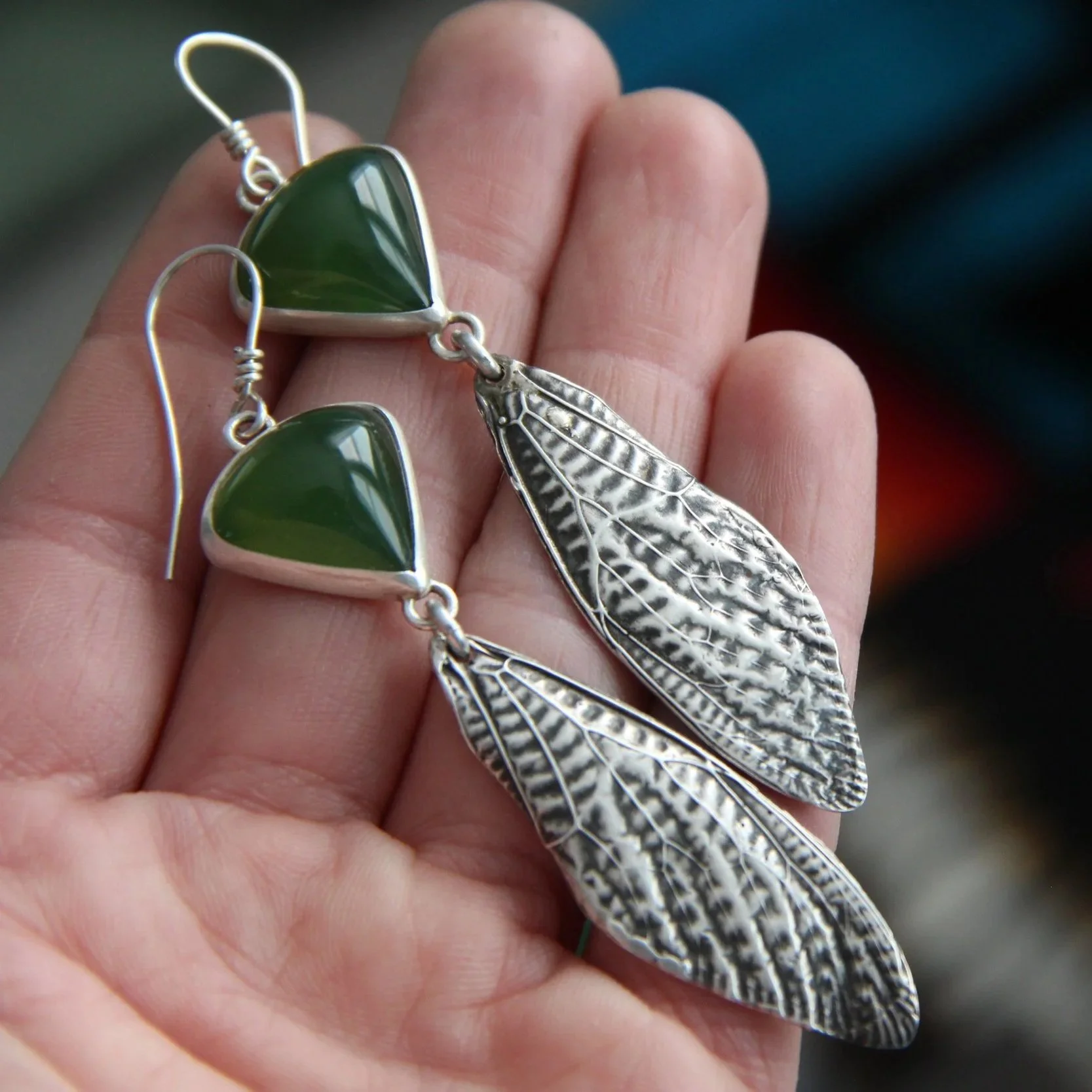 Vesuvianite + Cicada Wings