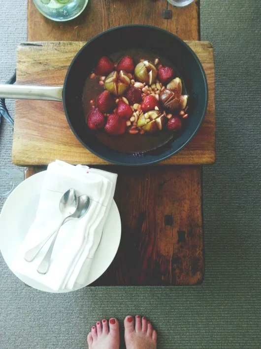 Baked Figs + Strawberries
