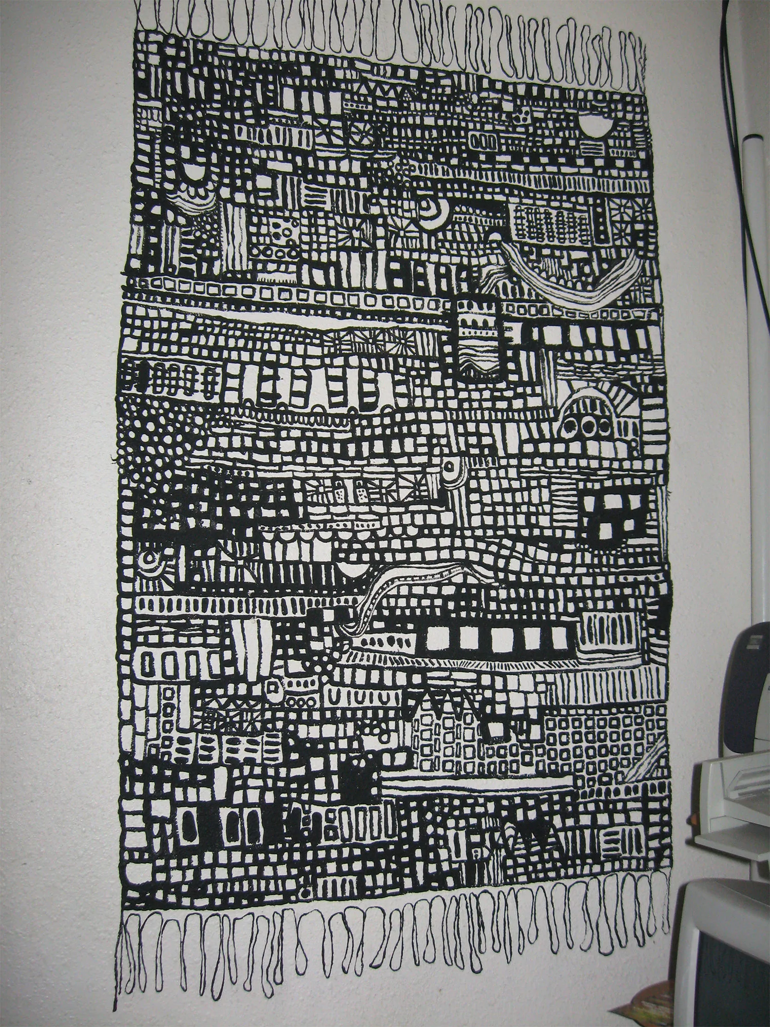 AFRICAN WALL HANGING MURAL 6X4FT PORTLAND, OR 2007