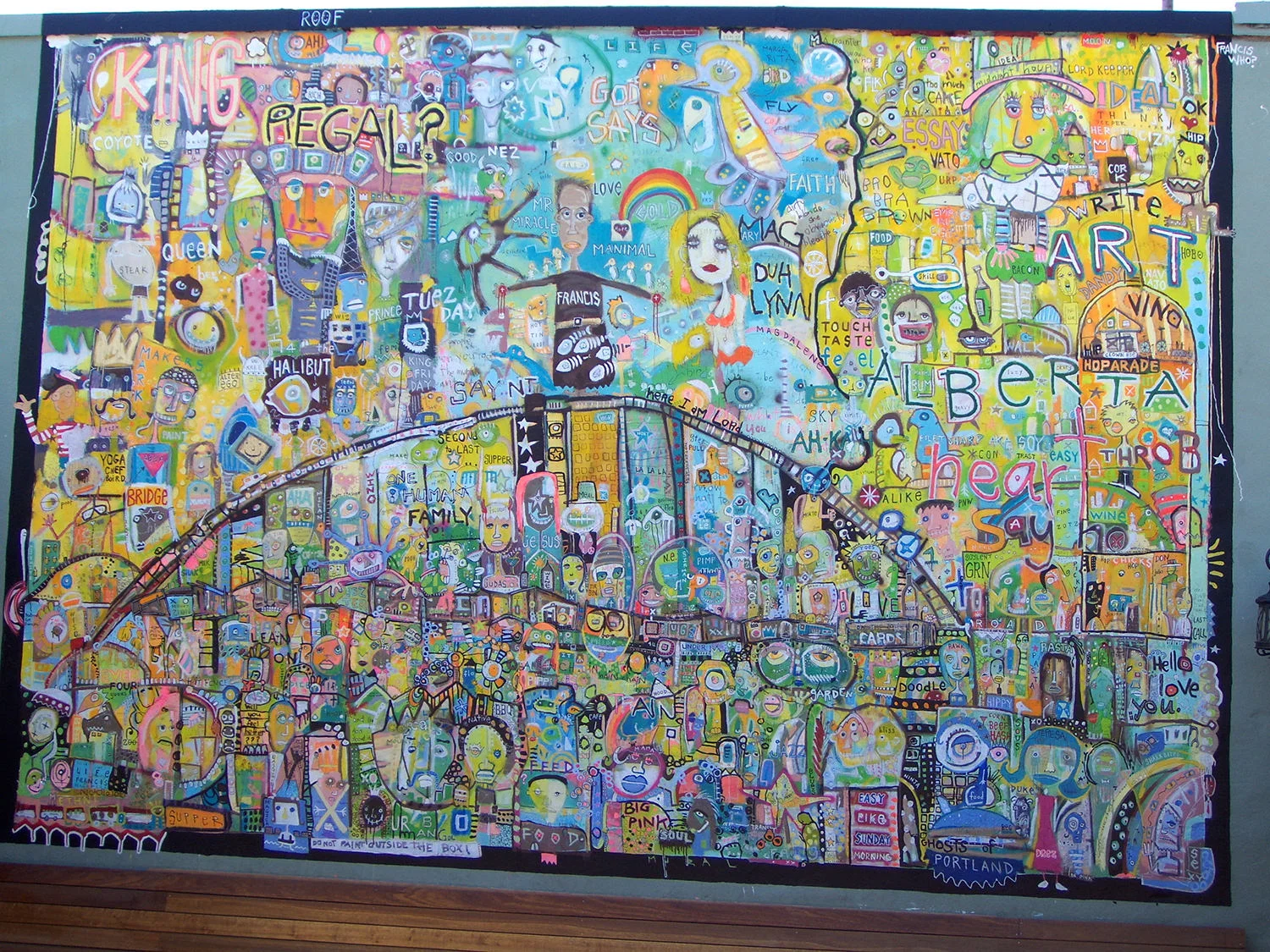 FRANCIS MURAL with CHRIS HABERMAN 20X18FT PORTLAND, OR 2007