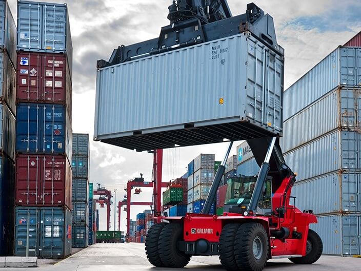 Kalmar Reach Stacker Container Handler with Container Rentals
