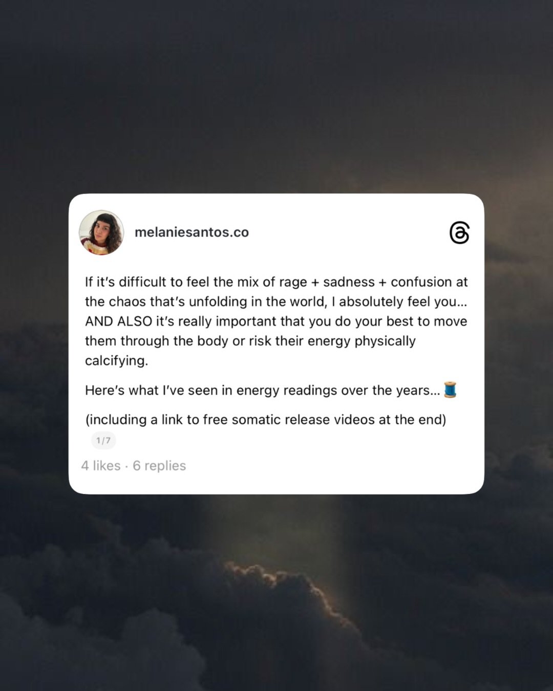 Comment anything and I&rsquo;ll send you the link. &hearts;️ They&rsquo;re gentle, effective, and most can be done sitting down. Good for all ages.

Why is this important? Because fascist forces rely on exhaustion, overwhelm, and disconnection to car