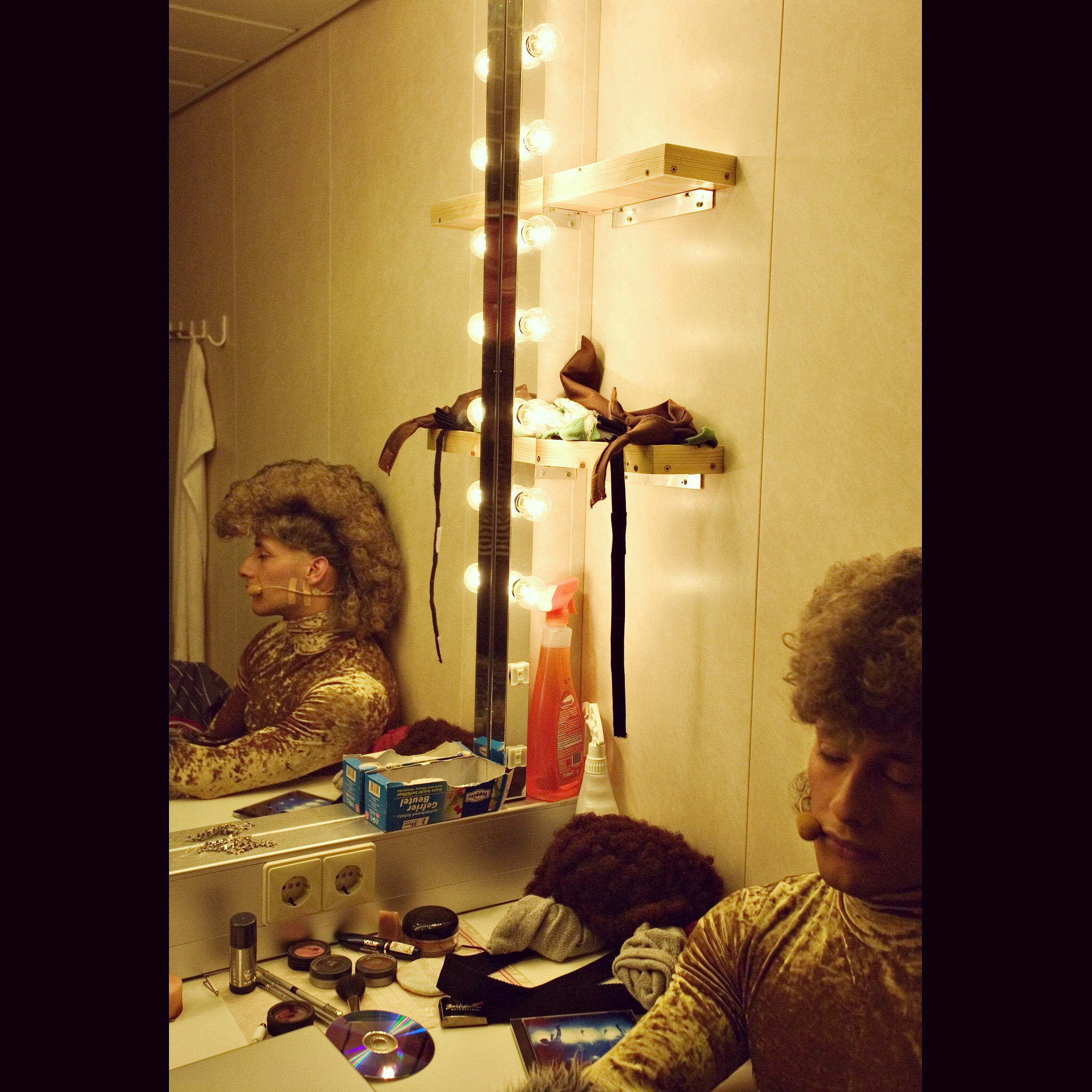 Minutes before showtime onboard Color Fantasy cruise ship.