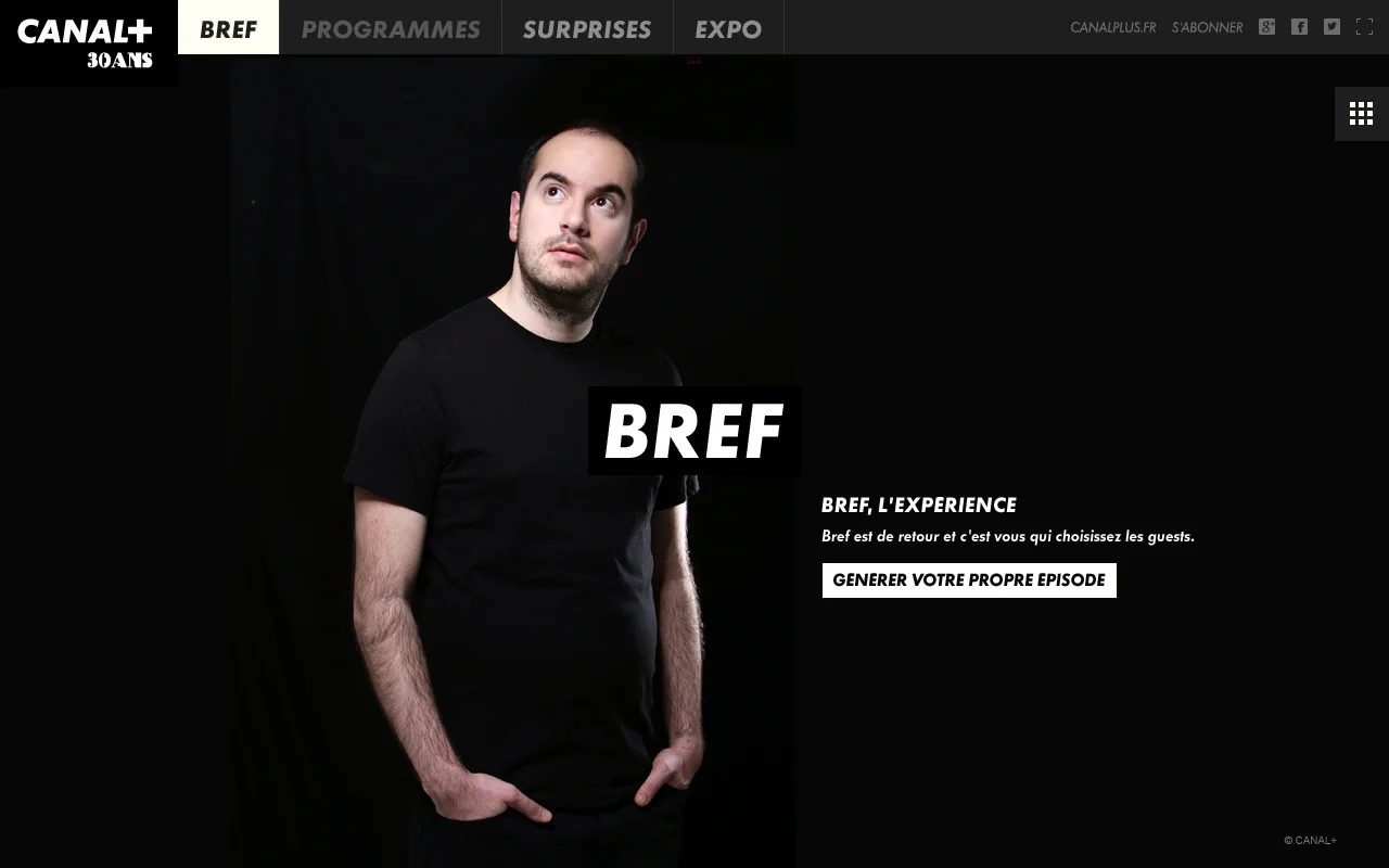 Digital editorial campaign : 30 ans de CANAL+
