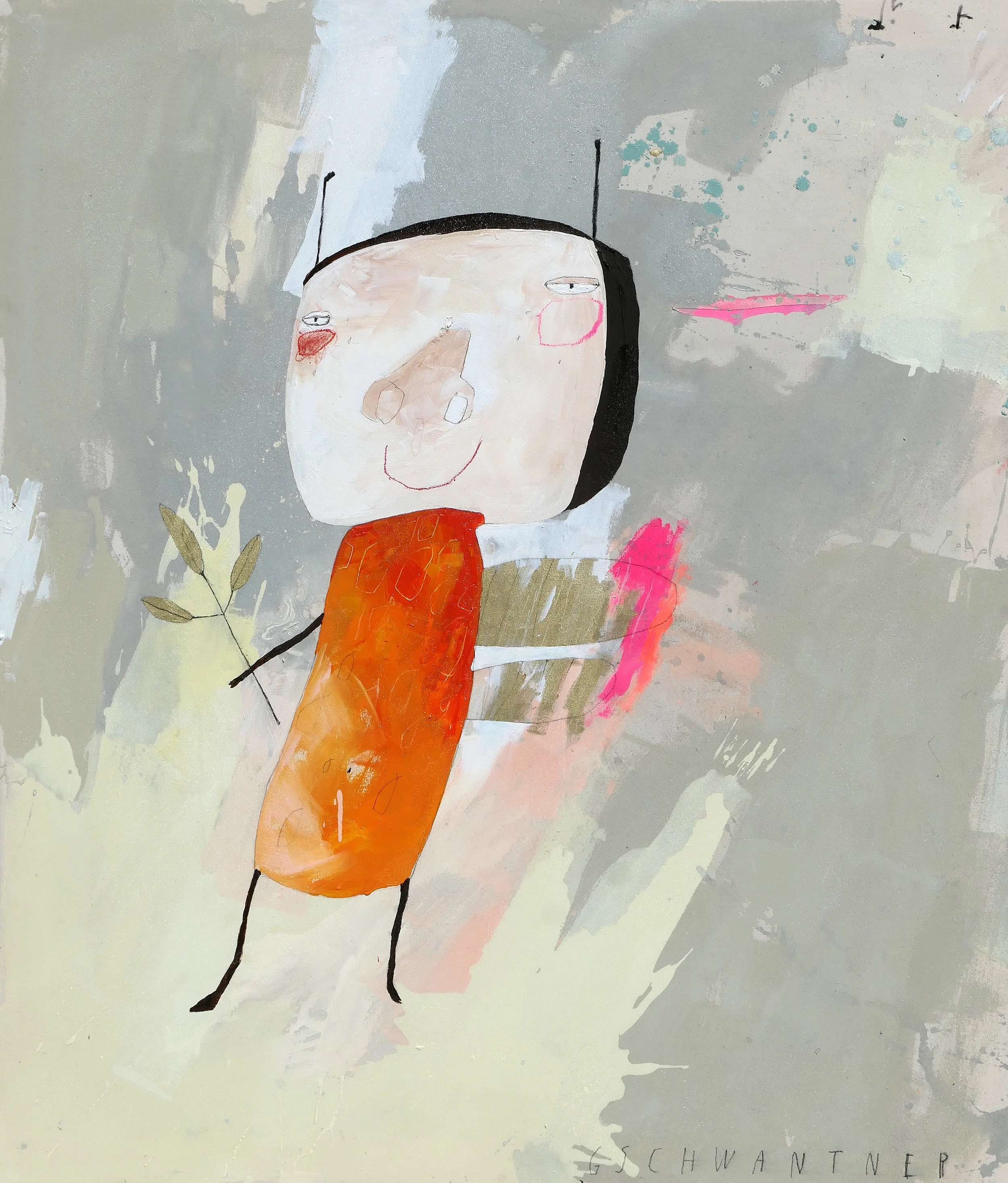  Goldene Herzfrau, 2018, 115 x 145 cm 