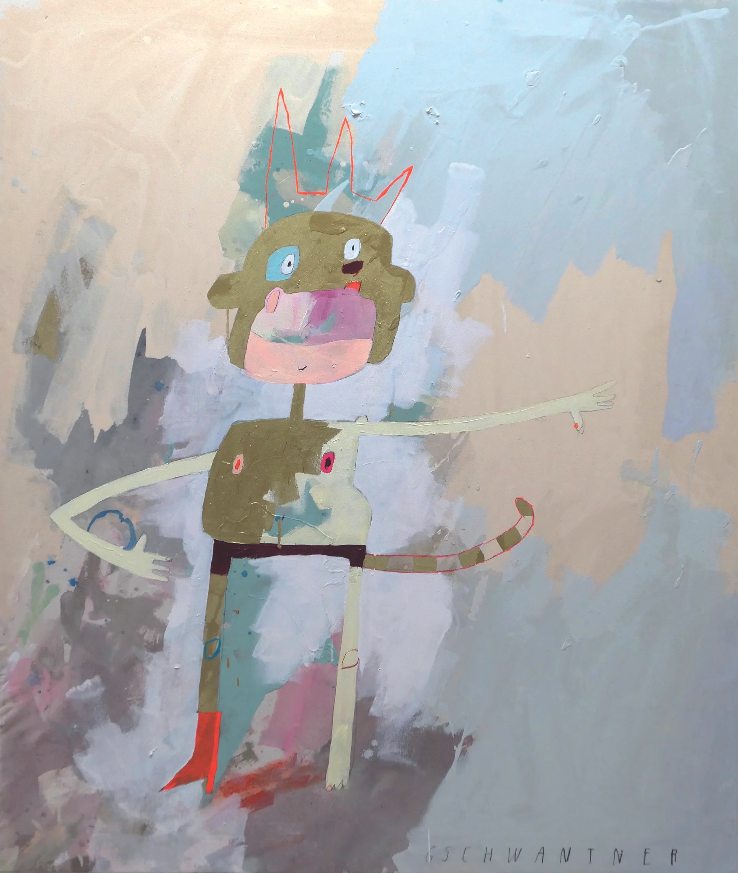  Goldener Affenkönig, 113 x 133, 2018 