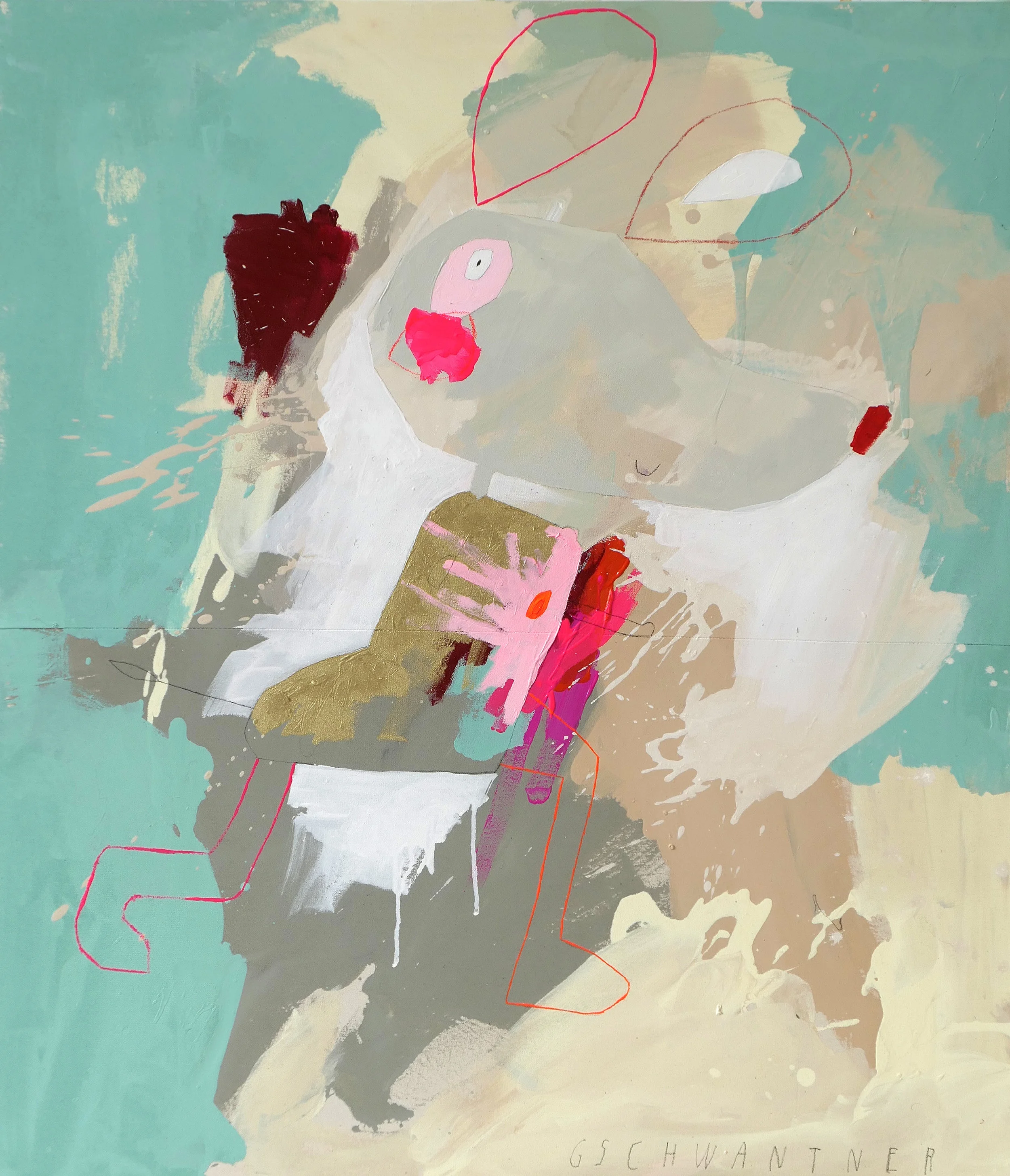  Laufmaus in Blau, 2019, 87 x 103 