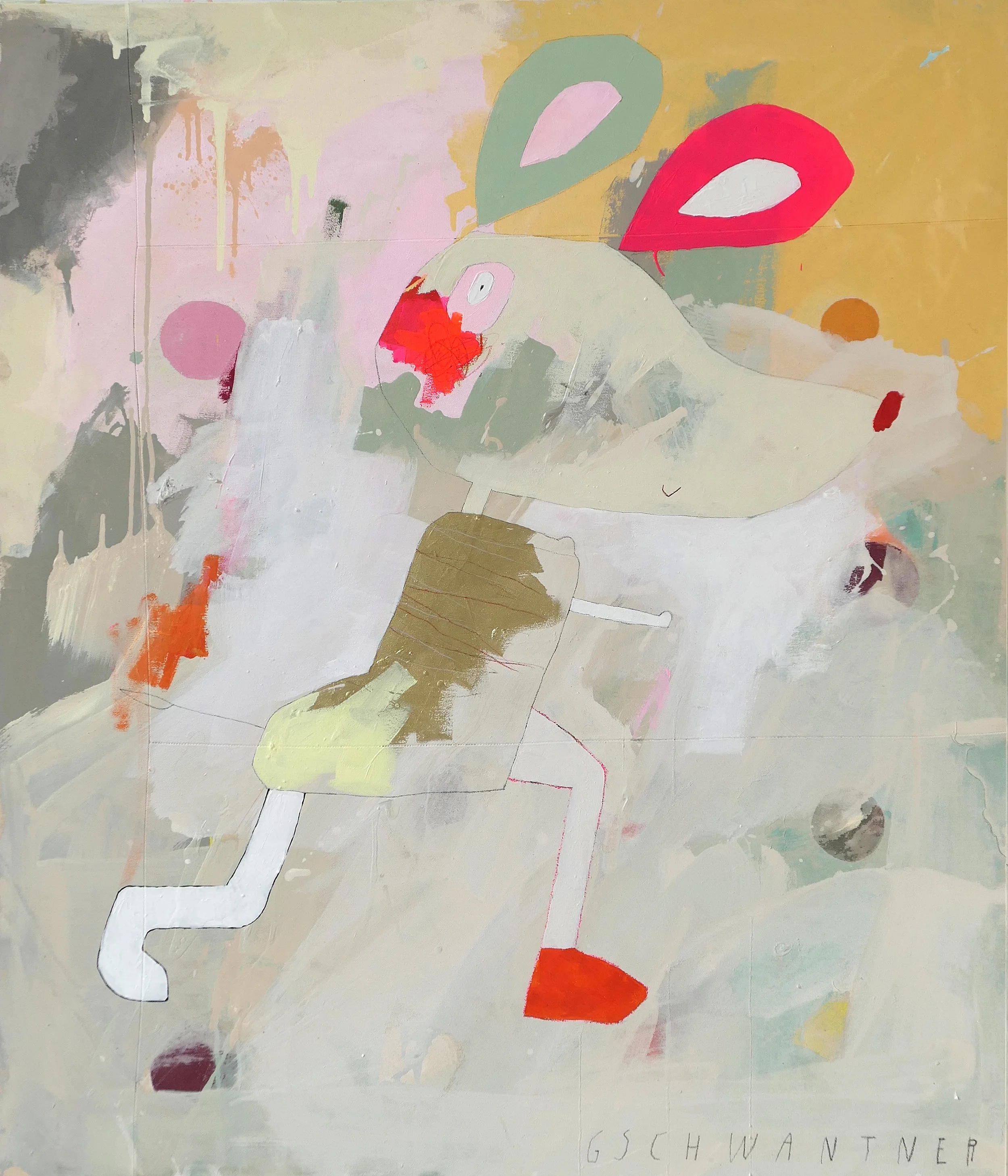  Laufmaus mit Punkten, 2019, 87 x 103 