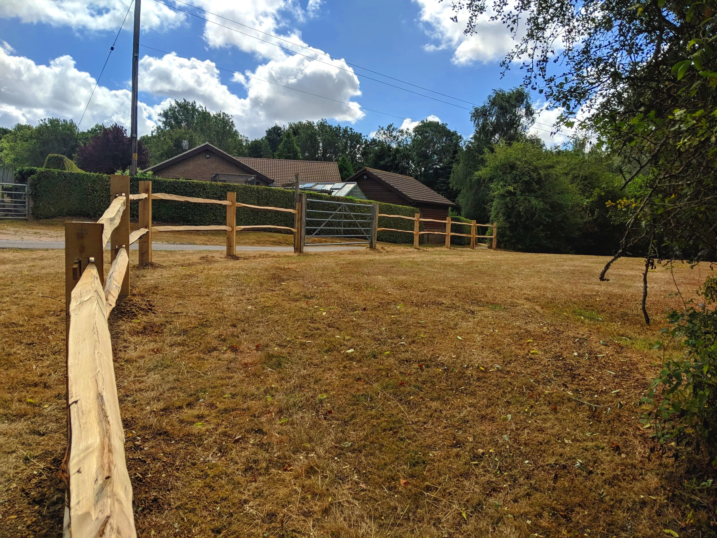 Chestnut post and rail