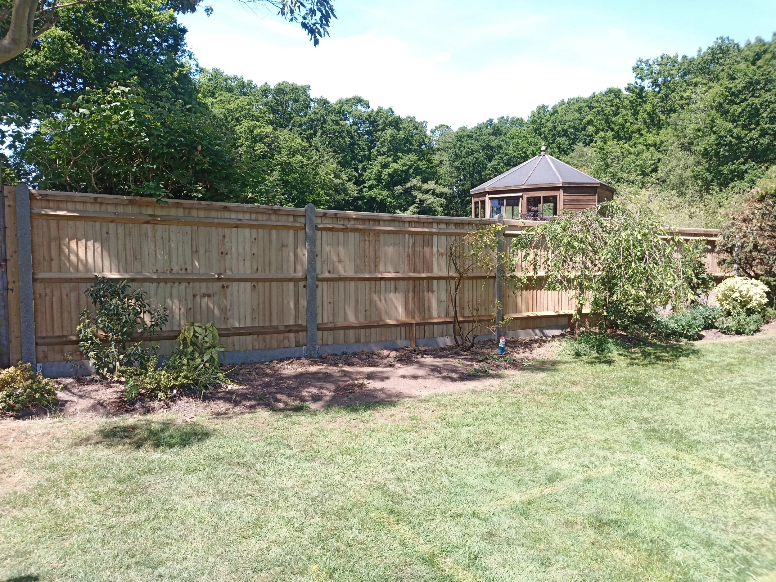 Concrete Closeboard, morticed posts