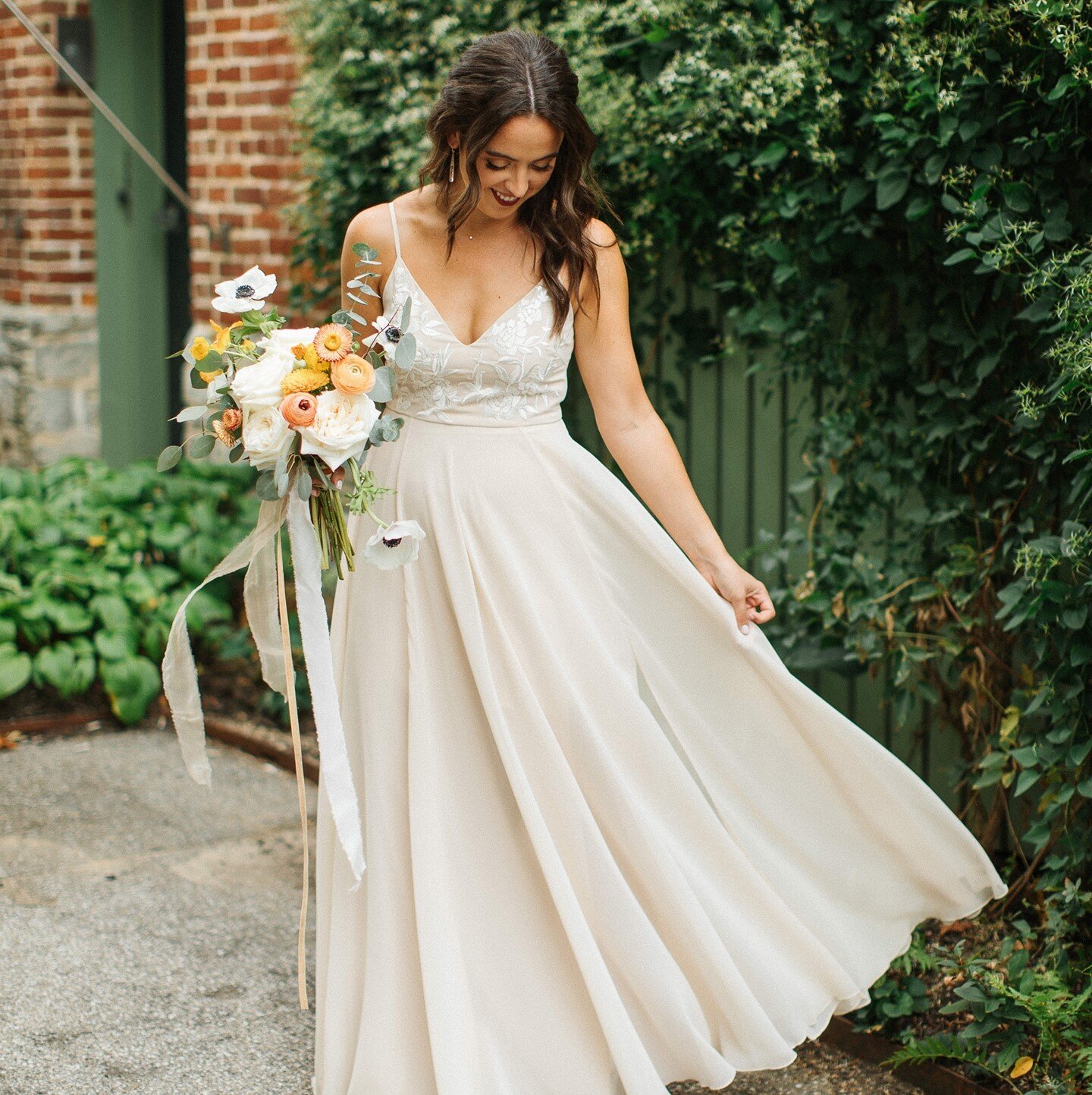 How good is a soft, twirly skirt?!! It's one of our favorites and we can make sure you get the perfect bustle to keep you twirling all over the dance floor.