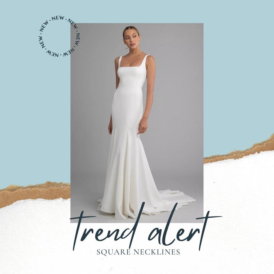 The ultimate in minimalist sophistication, these square necklines are popping up everywhere this year!  The dresses that seem simple are actually the most complicated to alter, so make sure you choose your alterations provider carefully.⁠
⁠
⁠
#altera