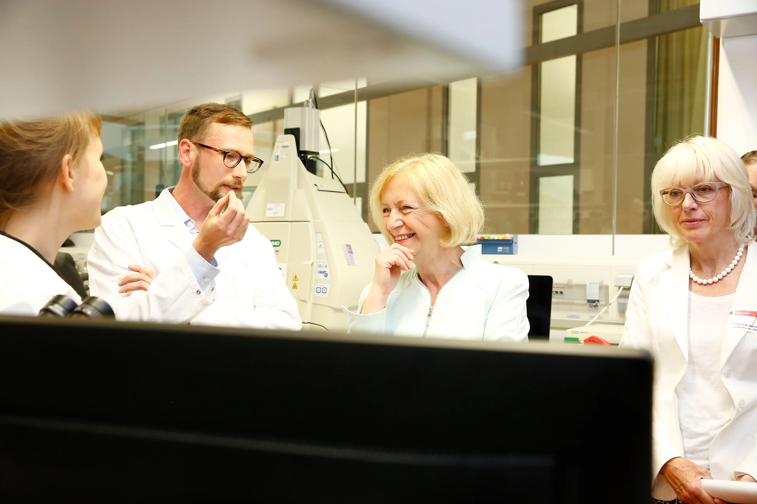Discussing our work with Johanna Wanka.
