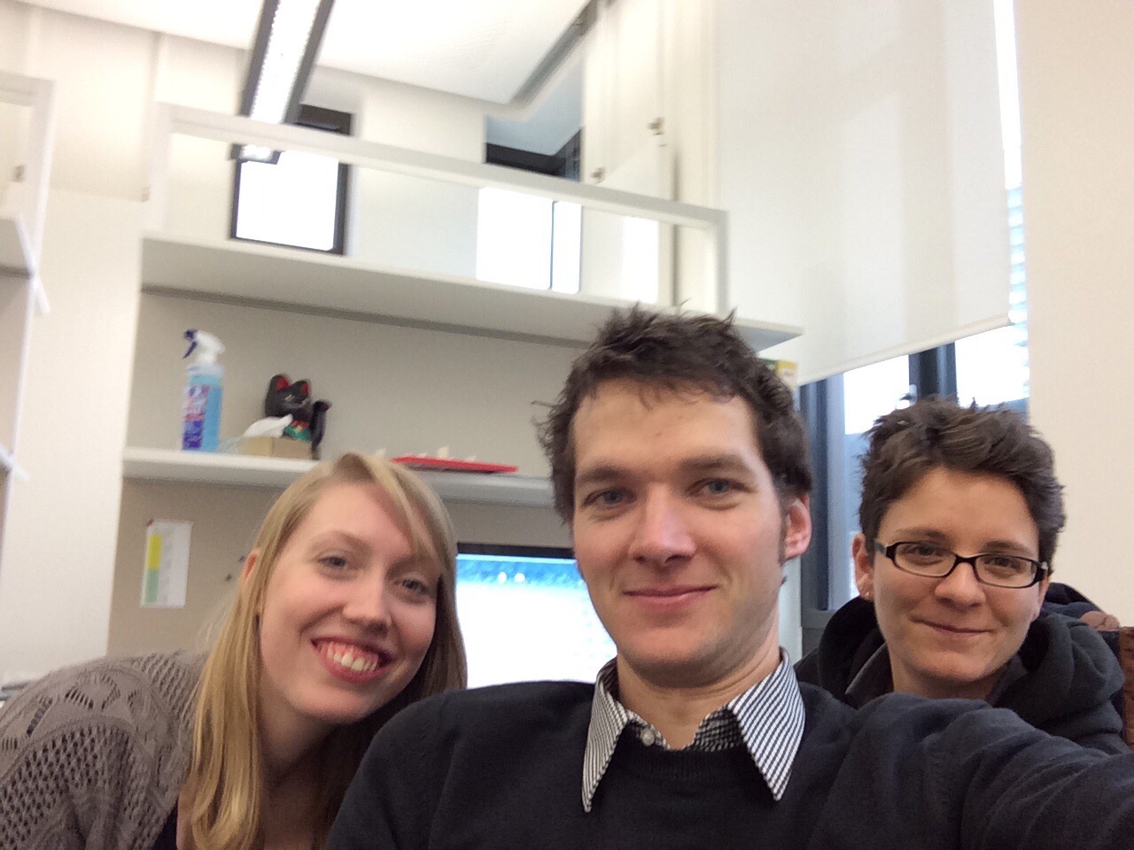 The team in late 2014: Kira, Moritz, Ruth