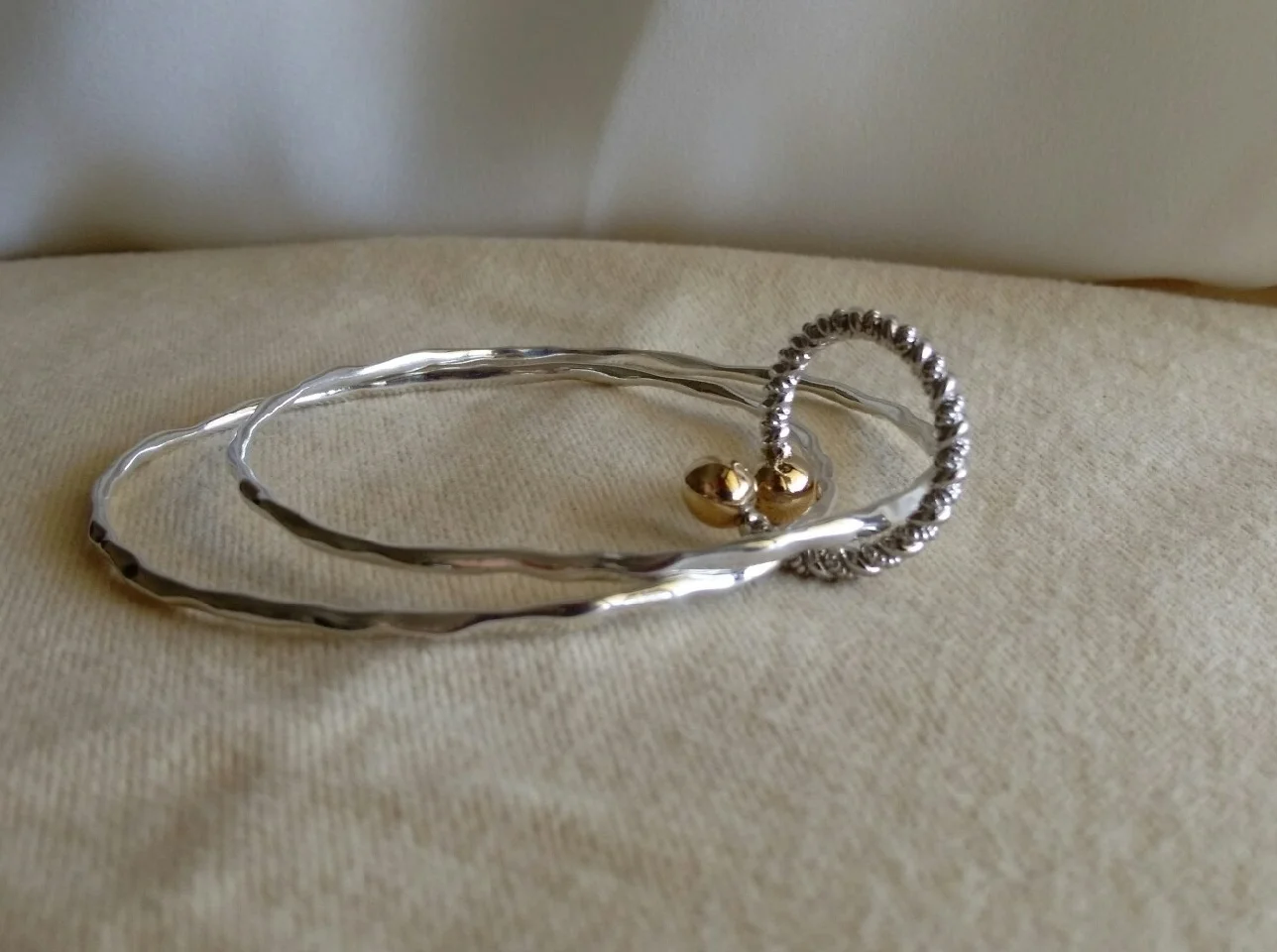 "Twisted" ring in white and yellow gold by imperial jewelry company, chicago, il