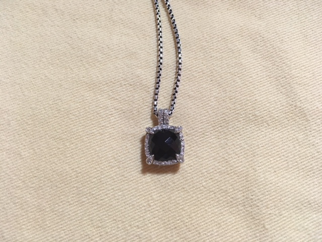 David Yurman Chatelaine Pendant Necklace with Pave Diamonds 11mm – NAGI
