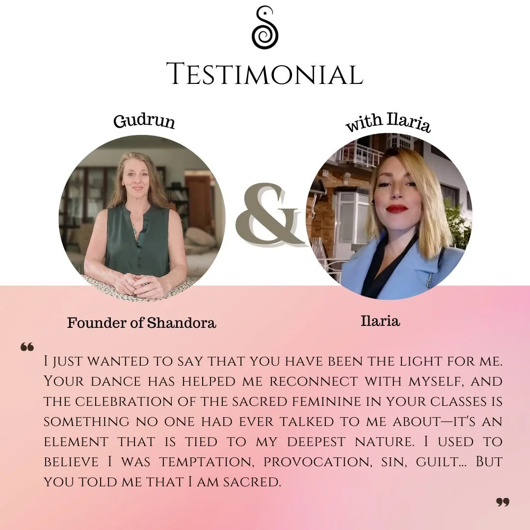 🌟 Testimonial Spotlight 🌟

&quot;I used to believe I was temptation, sin, guilt&hellip; but you showed me that I am SACRED.&quot; ✨ Through dance, Ilaria found healing, self-love, and the true essence of the sacred feminine. Are you ready to redisc
